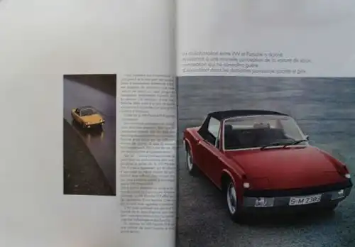 Porsche 914 "Vous presentent une voiture de sport" 1969 Automobilprospekt (8609)