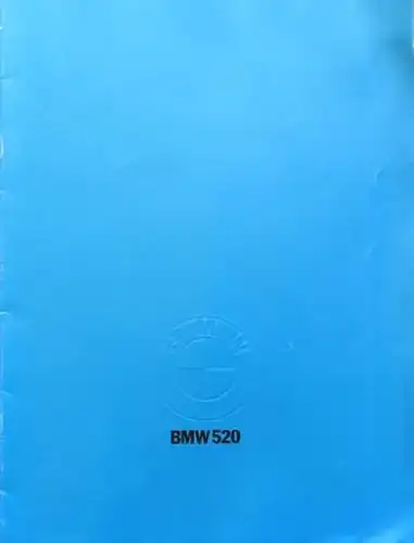 BMW 520 Modellprogramm 1972 Automobilprospekt (8614)