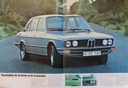 BMW 520 Modellprogramm 1972 Automobilprospekt (8614)