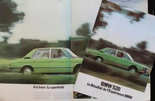 BMW 520 Modellprogramm 1972 Automobilprospekt (8614)