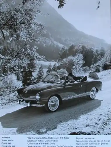 Volkswagen Karmann-Ghia Cabriolet mit Ferry Porsche 1960 Werksfoto (8752)