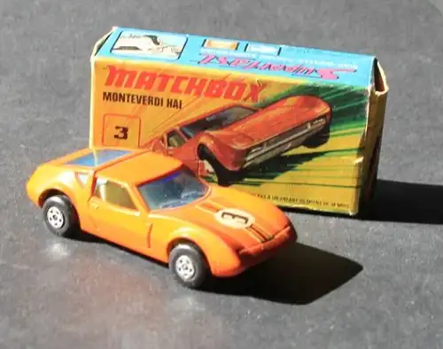 Matchbox Lesney Monteverdi Hai 1973 Metallmodell in Originalbox (8827)