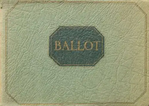 Ballot Modellprogramm 1923 Automobilprospekt (8953)