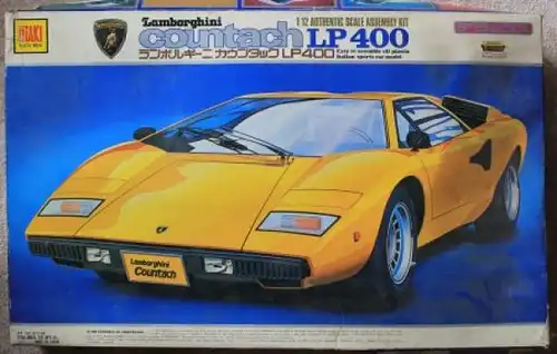 Otaki Lamborghini Countach LP 400 Sportscar 1971 Modellbausatz in Originalkarton (9113)