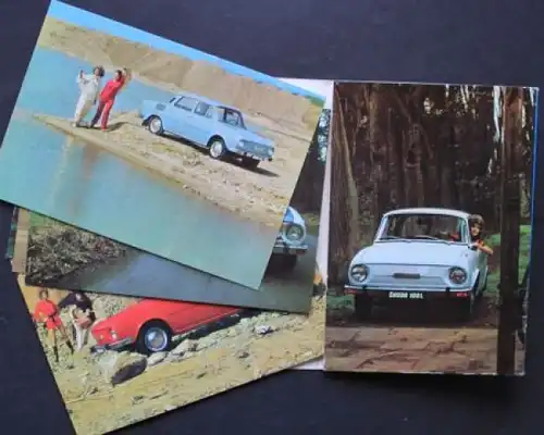 Skoda 100 Modellprogramm 1972 Postkartenmappe (9146)