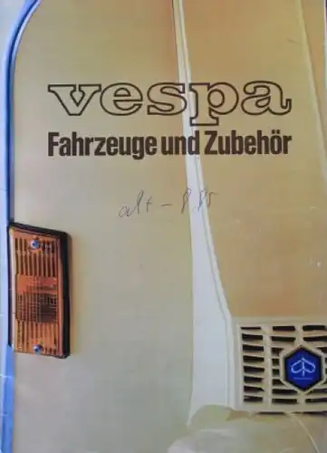 Vespa Fahrzeuge und Zubehör Modelprogramm 1985 Motorradprospekt (9147)