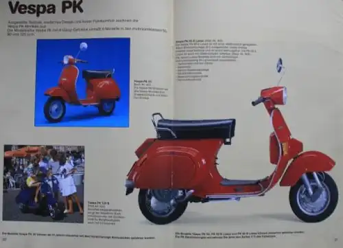 Vespa Fahrzeuge und Zubehör Modelprogramm 1985 Motorradprospekt (9147)