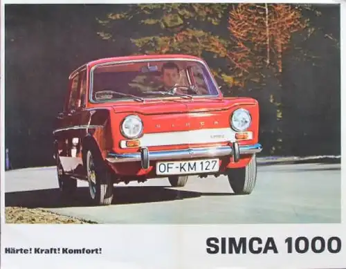 Simca 1000 Modellprogramm 1965 Automobilprospekt (9158)