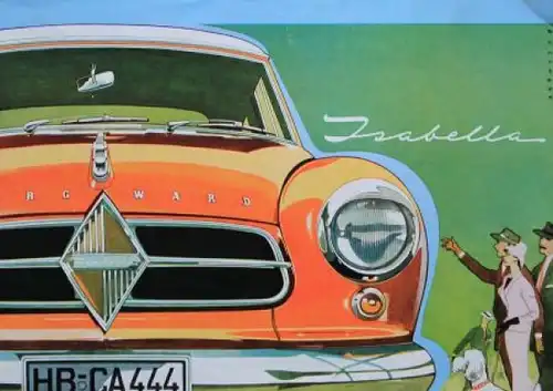 Borgward Isabella Modellprogramm 1957 Automobilprospekt (9221)