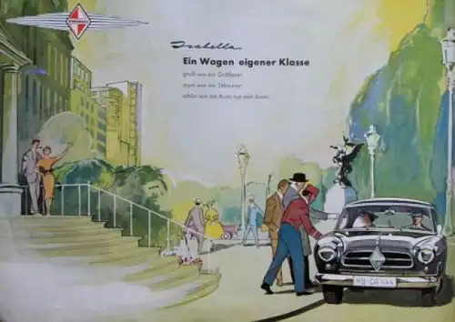 Borgward Isabella Modellprogramm 1957 Automobilprospekt (9221)