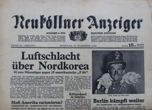 "Neuköllner Anzeiger" Gesellschafts-Magazin 1950 Volkswagen-Motiv (9233)