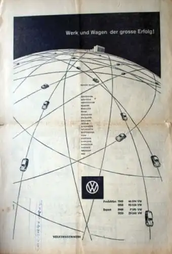 "Neuköllner Anzeiger" Gesellschafts-Magazin 1950 Volkswagen-Motiv (9233)