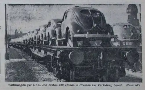 Volkswagen "Der Tag" Gesellschaft-Magazin 1950 mit VW Bericht (9234)