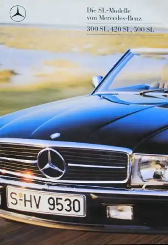 Mercedes-Benz 300 SL - 500 SL Modellprogramm 1988 Automobilprospekt (9288)