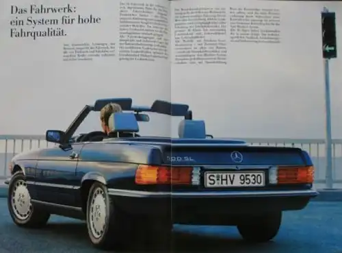 Mercedes-Benz 300 SL - 500 SL Modellprogramm 1988 Automobilprospekt (9288)