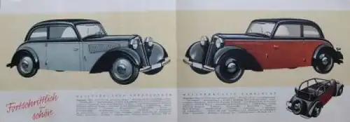 DKW Front Modellprogramm 1937 "Ein Erzeugnis der Auto-Union" Automobilprospekt (1721)