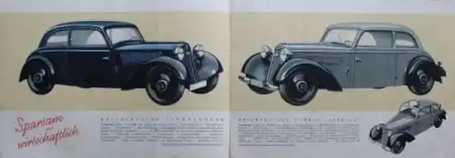 DKW Front Modellprogramm 1937 "Ein Erzeugnis der Auto-Union" Automobilprospekt (1721)
