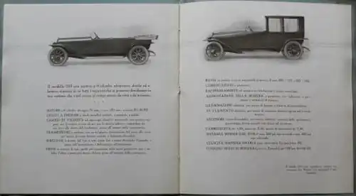 Fiat Modellprogramm 1920 Automobilprospekt (9322)