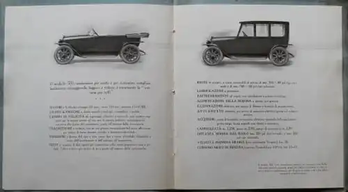 Fiat Modellprogramm 1920 Automobilprospekt (9322)