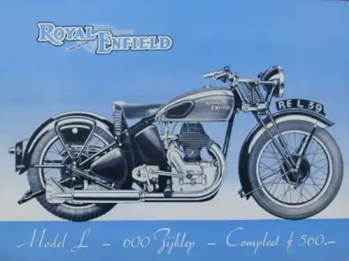 Royal Enfield Modellprogramm 1939 Motorradprospekt (7087)