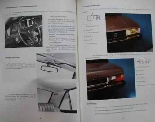 Peugeot 604 V6 SL Modellprogramm 1975 Automobil-Pressemappe (2341)