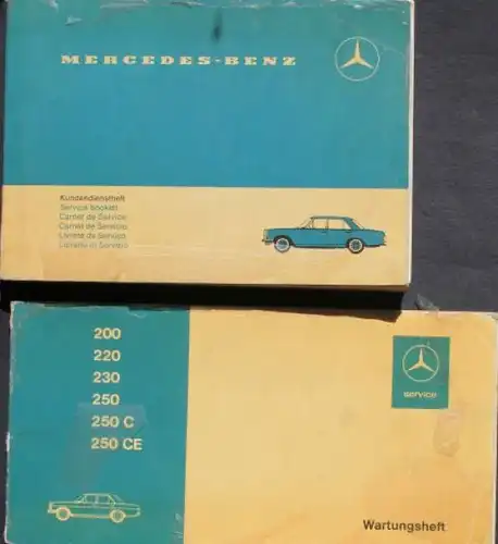 Mercedes-Benz 230 - 250 CE 1970 komplette Fahrzeugmappe mit Betriebsanleitung (1779)