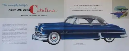 Pontiac Catalina Modellprogramm 1950 Automobilprospekt (3873)