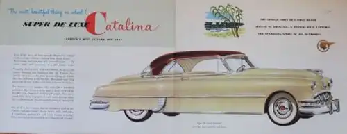 Pontiac Catalina Modellprogramm 1950 Automobilprospekt (3873)