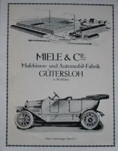 Miele & Cie Automobilfabrik Modellprogramm 1912 (S0587)
