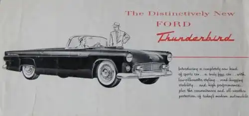 Ford Thunderbird Modellprogramm 1957 "Distinctively new" Automobilprospekt (4382)