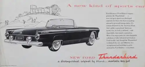 Ford Thunderbird Modellprogramm 1957 "Distinctively new" Automobilprospekt (4382)