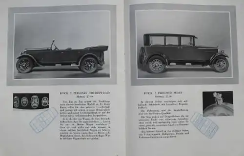 Buick 6 Zylinder Wagen Modellprogramm 1928 Automobilprospekt  (8696)