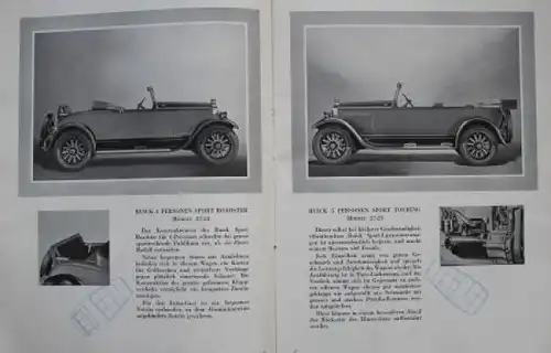 Buick 6 Zylinder Wagen Modellprogramm 1928 Automobilprospekt  (8696)