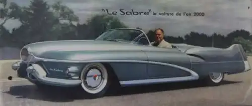 Buick Le Sabre XP-8 Concept Car Modellprogramm 1951 Automobilprospekt (2118)