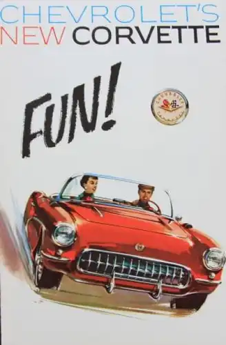 Chevrolet Corvette Modellprogramm 1956 "Fun" Automobilprospekt (0690)