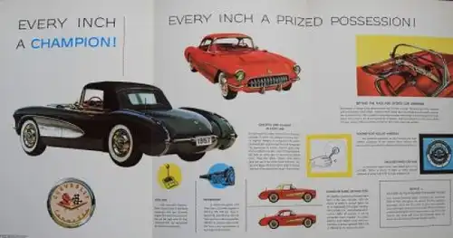 Chevrolet Corvette Modellprogramm 1956 "Fun" Automobilprospekt (0690)