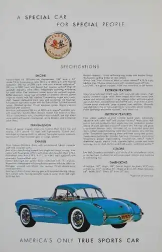 Chevrolet Corvette Modellprogramm 1956 "Fun" Automobilprospekt (0690)