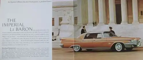 Chrysler Imperial Modellprogramm 1960 Automobilprospekt (3588)