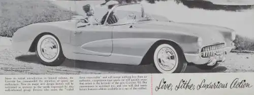 Chevrolet Corvette Modellprogramm 1956 Automobilprospekt (2295)