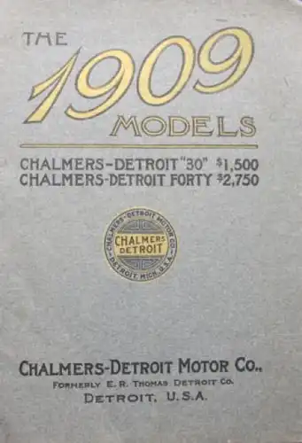 Chalmers Detroit 30 Modellprogramm 1909 Automobilprospekt (7181)