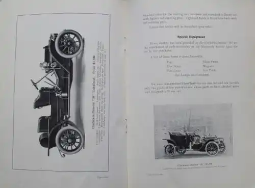 Chalmers Detroit 30 Modellprogramm 1909 Automobilprospekt (7181)