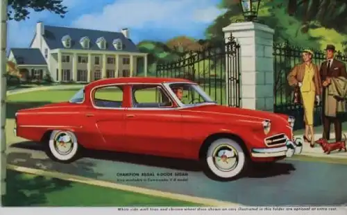 Studebaker Modellprogramm 1953 "Long, low and smart" Automobilprospekt (7858)