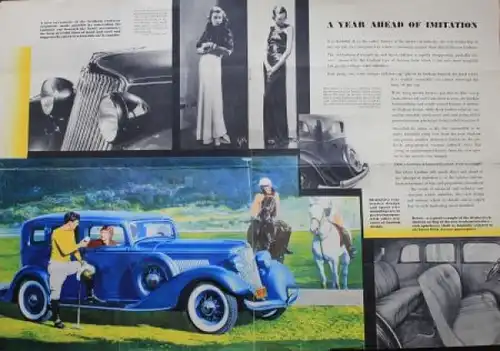 Graham Paige Modellprogramm 1933 Automobilprospekt (2852)