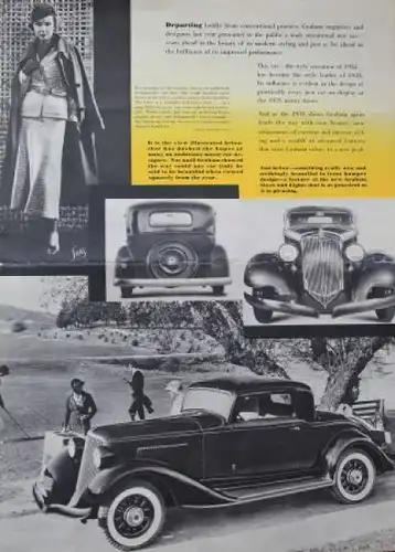 Graham Paige Modellprogramm 1933 Automobilprospekt (2852)