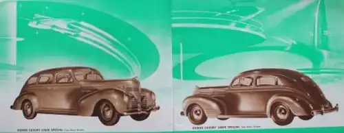 Dodge Luxury Liner Modellprogramm 1939 Automobilprospekt (3270)