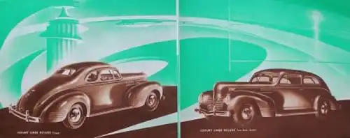 Dodge Luxury Liner Modellprogramm 1939 Automobilprospekt (3270)