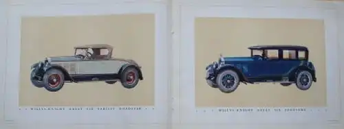 Willys Knight Motorcars Modellprogramm 1927 Automobilprospekt (1896)