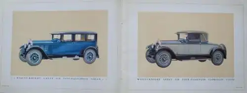 Willys Knight Motorcars Modellprogramm 1927 Automobilprospekt (1896)