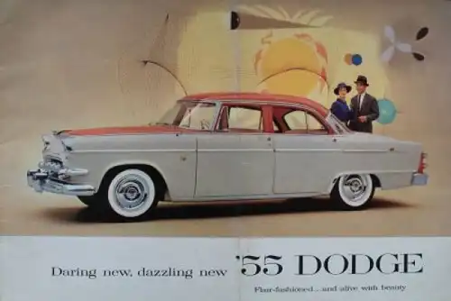 Dodge Modellprogramm 1955 "Daring new, dazzling new" Automobilprospekt (4402)