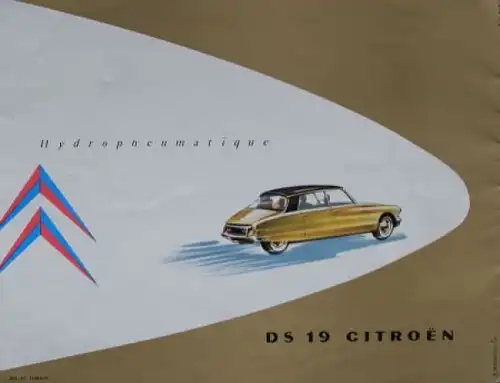 Citroen DS 19 Modellprogramm 1957 Automobilprospekt (5654)